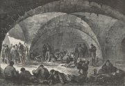 Les prisonniers à Versailles, dans les caves de l'Orangerie.