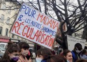 Manif en février au Puy-en-Velay pour la régularisation de Madama Diawara.