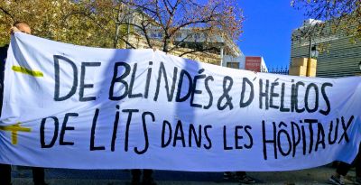 «Moins de blindés et d'hélicos, plus de lits dans les hôpitaux»
