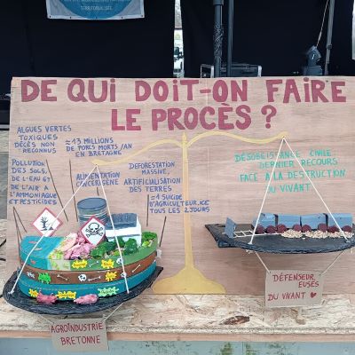 Bien que les méfaits de l'agro-industrie soient largement connus et reconnus, c'est sur les militant·es écologistes que la justice s'acharne.